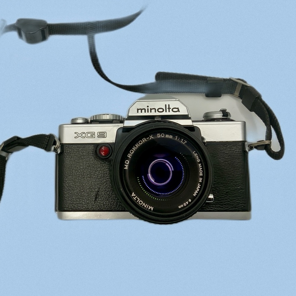 minolta xg 9 vintage 35mm camera 50mm minolta lens made in‎ japan slr